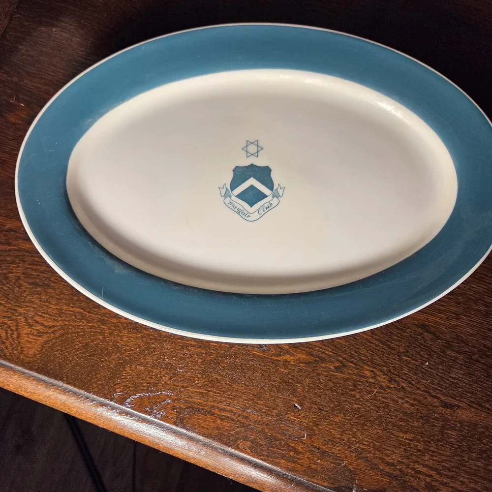 Elegant Blue and White Ceramic Platter
